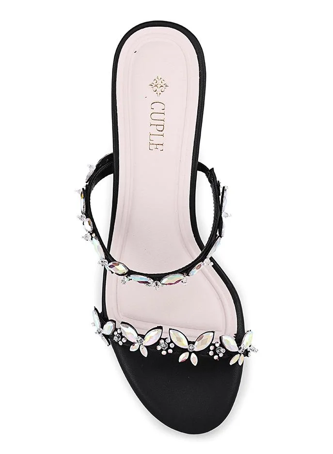 كابلي Cuple Embellished Multi Strap Flat Slides