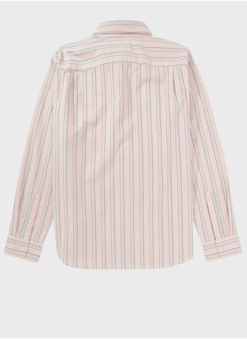 American Eagle Stripe Detail Classic Fit Shirt