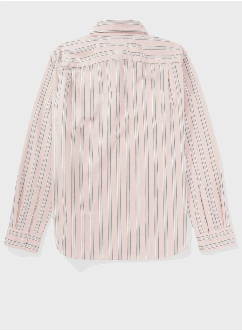 American Eagle Stripe Detail Classic Fit Shirt