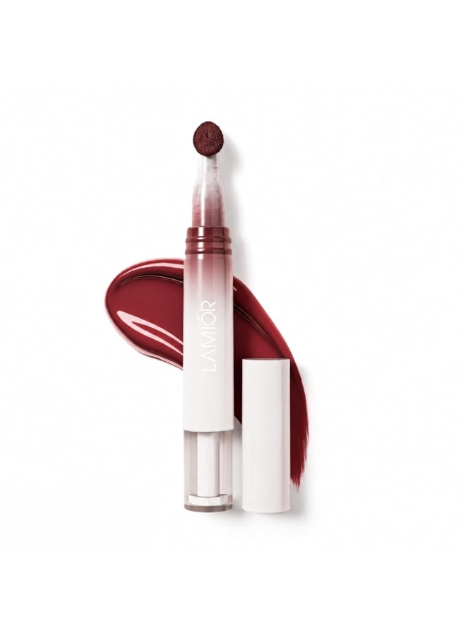 LAMIOR Hydrating Lip Gloss Stain, 2-in-1 Ultra Glossy Shine & Long-Lasting | Lip Tint, Non-Sticky Lightweight High Pigment, Peptide, Astaxanthin & Kakadu Plum Infused, Vegan Cruelty Free(Maple Bean) - Image 1