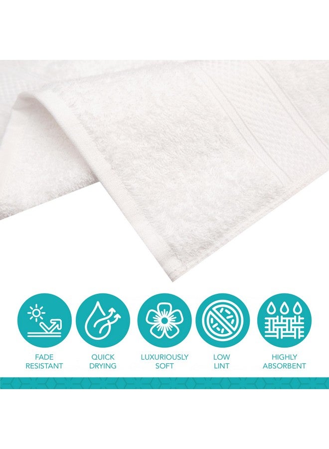 PH Pleasant Home Pleasant Home Bath Towels Set of 6 (24” x 50”) 100% Cotton, 515 GSM | Lightweight, Soft & Absorbent Luxury Towels for Bathroom | for Gym, Pool & Spa | 6 Pack, White  - Image 3