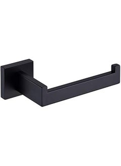 Toilet Paper Holder Matte Black, Toilet Tissue Roll Holders Dispenser and Hangers Wall Mounted for Bathroom & Kitchen, Stainless Steel Modern Square Style