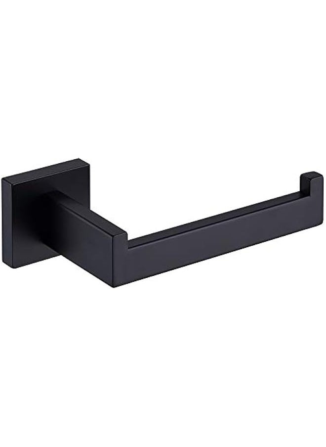 Generic - Toilet Paper Holder Matte Black, Toilet Tissue Roll Holders Dispenser and Hangers Wall Mounted for Bathroom & Kitchen, Stainless Steel Modern Square Style - Image 1
