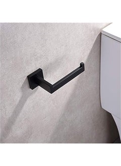 Generic Toilet Paper Holder Matte Black, Toilet Tissue Roll Holders Dispenser and Hangers Wall Mounted for Bathroom & Kitchen, Stainless Steel Modern Square Style  - Image 4