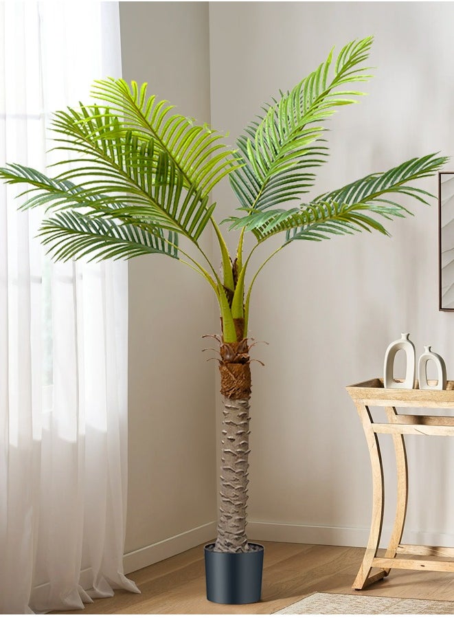 Generic Artificial Areca Palm Plant 160CM Fake Tropical Palm Tree, Faux Dypsis Lutescens Plants in Pot for Indoor Outdoor House Home Office Garden Modern Decoration Housewarming Gift-Set  - Image 5