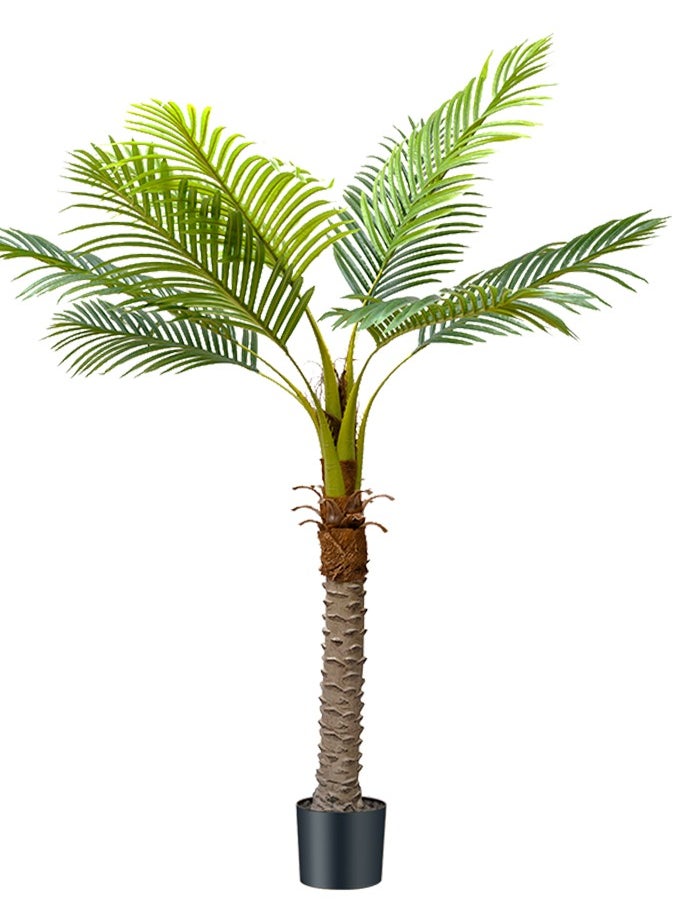 Generic Artificial Areca Palm Plant 160CM Fake Tropical Palm Tree, Faux Dypsis Lutescens Plants in Pot for Indoor Outdoor House Home Office Garden Modern Decoration Housewarming Gift-Set  - Image 1