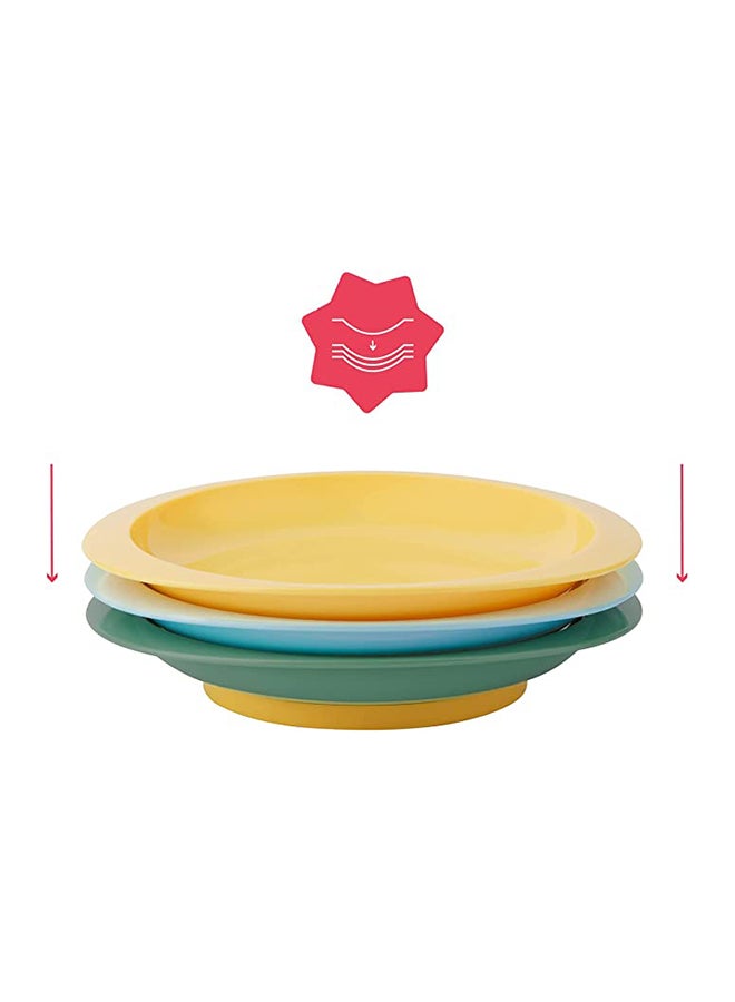 Badabulle Non-Slip And Unbreakable Plates, Set of 3 - Image 2