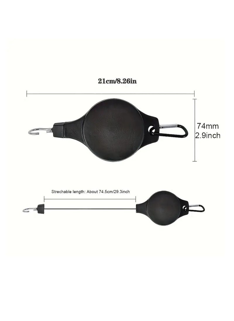 Gonice 3pcs Pulley Retractable Hanger, Plant Hook, Pulley Adjustable Height Wheel For Hanging Plants, Heavy Duty Indoor Outdoor Plant Hanger, For Garden Baskets Pots & Birds Feeder  - Image 4
