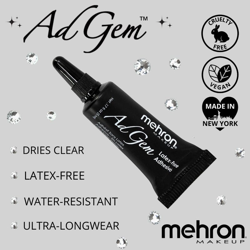 Mehron Makeup AdGem Adhesive | Rhinestone Glue | Latex-Free Eyelash Glue | Body Adhesive .17 fl oz (5 ml) - Image 3