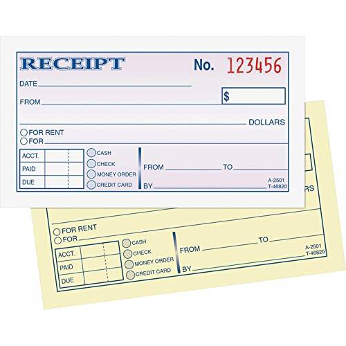 Adams Money and Rent Receipt, 2-3/4 x 5-3/8 Inches, 2-Parts, Carbonless, White/Canary, 50 Sets per Book (DC2501) - Image 5
