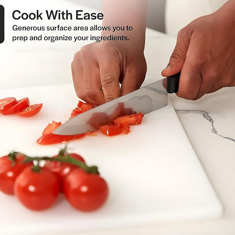 Cloudzy Cutting Board Serving Tray Heavy Thick Chopping Board Non Slip Surface Professional Cutting Carving Try Board for Dicing Mashing and More - Image 4