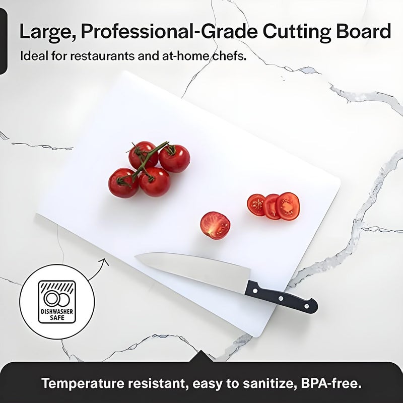 Cloudzy Cutting Board Serving Tray Heavy Thick Chopping Board Non Slip Surface Professional Cutting Carving Try Board for Dicing Mashing and More - Image 5