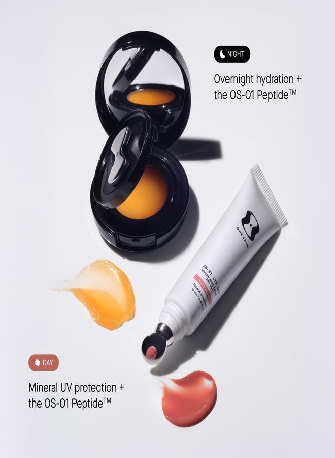 OneSkin LIP Duo Set OS-01 I Peptide Lip SPF 15 Tinted Bare Blush & Lip Restore Mask I Anti-Aging Lip Treatment for Hydration, UV Protection & Smoother Lips - Image 2