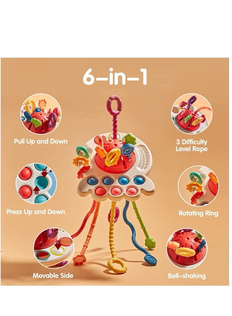 بايبي الحسية مونتيسوري لعب اطفال 6-12 شهرا الرضع لعبة السفر 1-2 سنوات من العمر الفتيان والفتيات هدايا عيد ميلاد لينة الحبل كمان التعليم والتعلم حمام اللعب 9-10 18 شهرا من العمر الرضع - Image 2