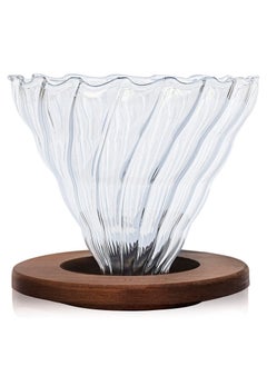 MIBRU V60 Coffee Filter Holder with Wooden Base Set of 4 Pieces for Drip and Filter Coffee  - Image 2