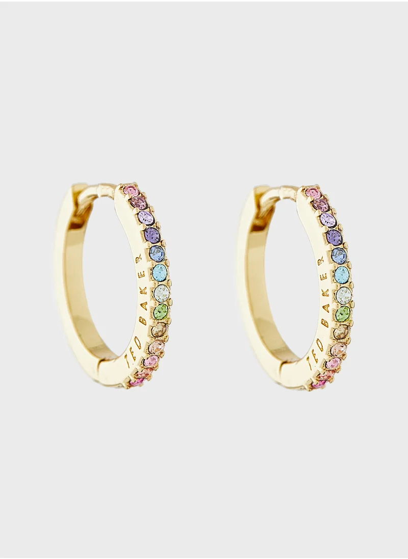 تيد بيكر Crystal Detail Hoop Earrings