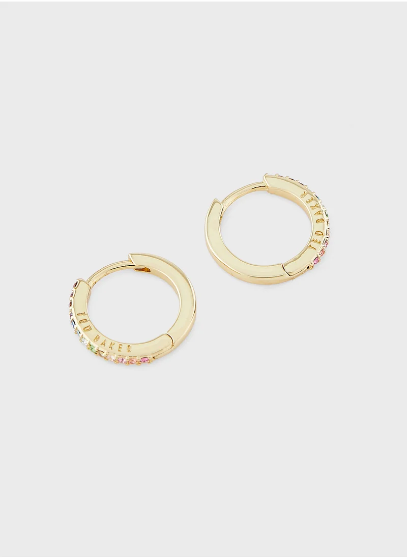 تيد بيكر Crystal Detail Hoop Earrings