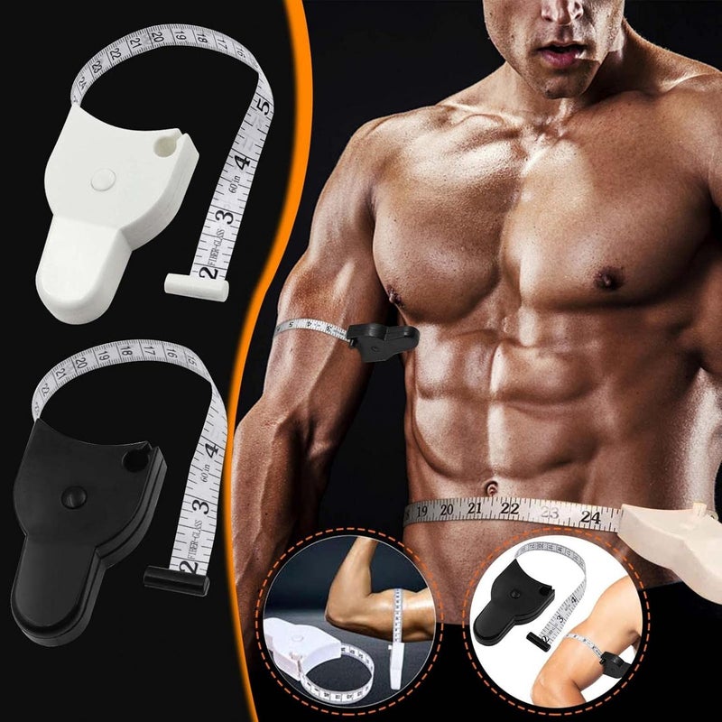 klarako Automatic Telescopic Tape MeasureSelfTightening Measure Tape,SelfTightening Body Measuring Ruler,Easy Stretch Durable Measuring Tape for Waist, Hip, Bust, Arms (2pcs B) - Image 2