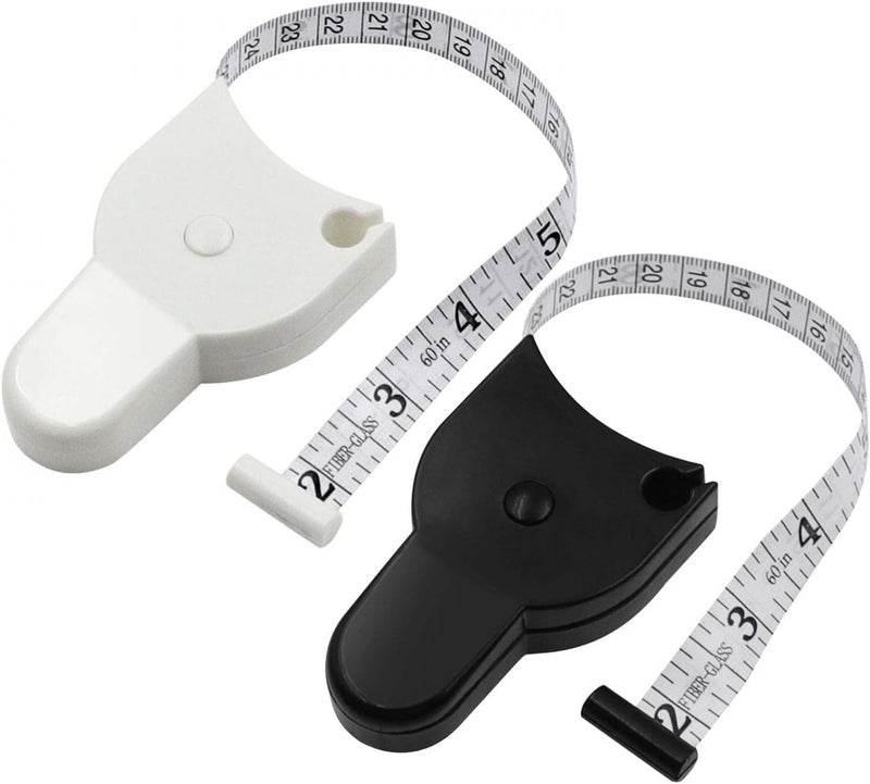 klarako Automatic Telescopic Tape MeasureSelfTightening Measure Tape,SelfTightening Body Measuring Ruler,Easy Stretch Durable Measuring Tape for Waist, Hip, Bust, Arms (2pcs B) - Image 1