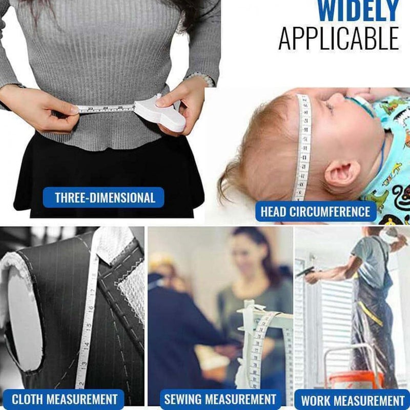 klarako Automatic Telescopic Tape MeasureSelfTightening Measure Tape,SelfTightening Body Measuring Ruler,Easy Stretch Durable Measuring Tape for Waist, Hip, Bust, Arms (2pcs B) - Image 3