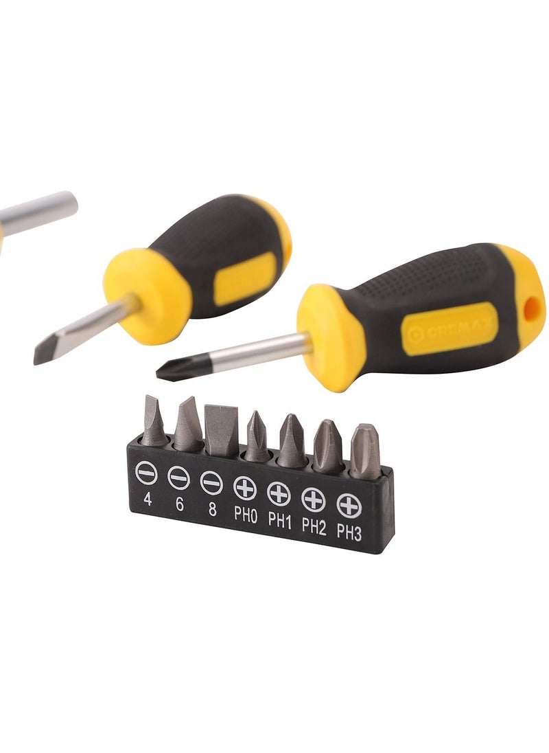 FREFOX - Screwdriver Set 10 Pieces, Professional Screwdriver Phillips Flat Hex - Image 1