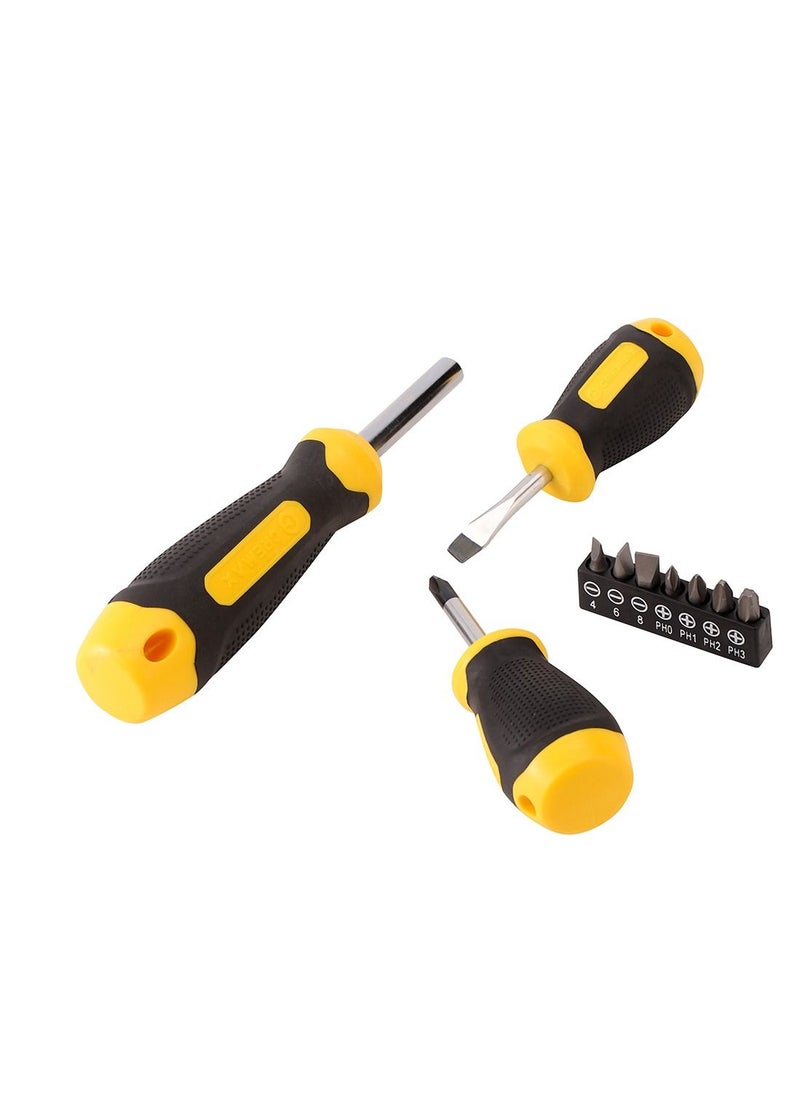 FREFOX - Screwdriver Set 10 Pieces, Professional Screwdriver Phillips Flat Hex - Image 1