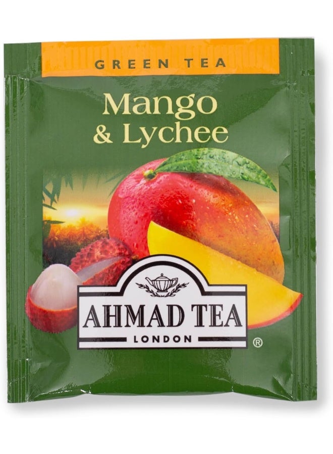 Ahmad Tea Green Tea with Mango & Lychee - 20 Tea Bags - Image 3