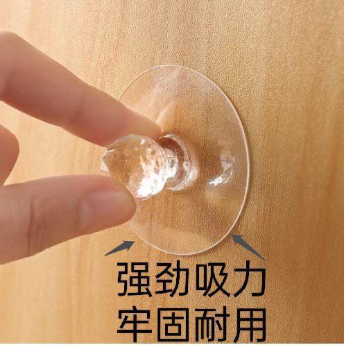Seamless Adhesive Wall Hooks No-Drill Frame Hangers Crystal handle 