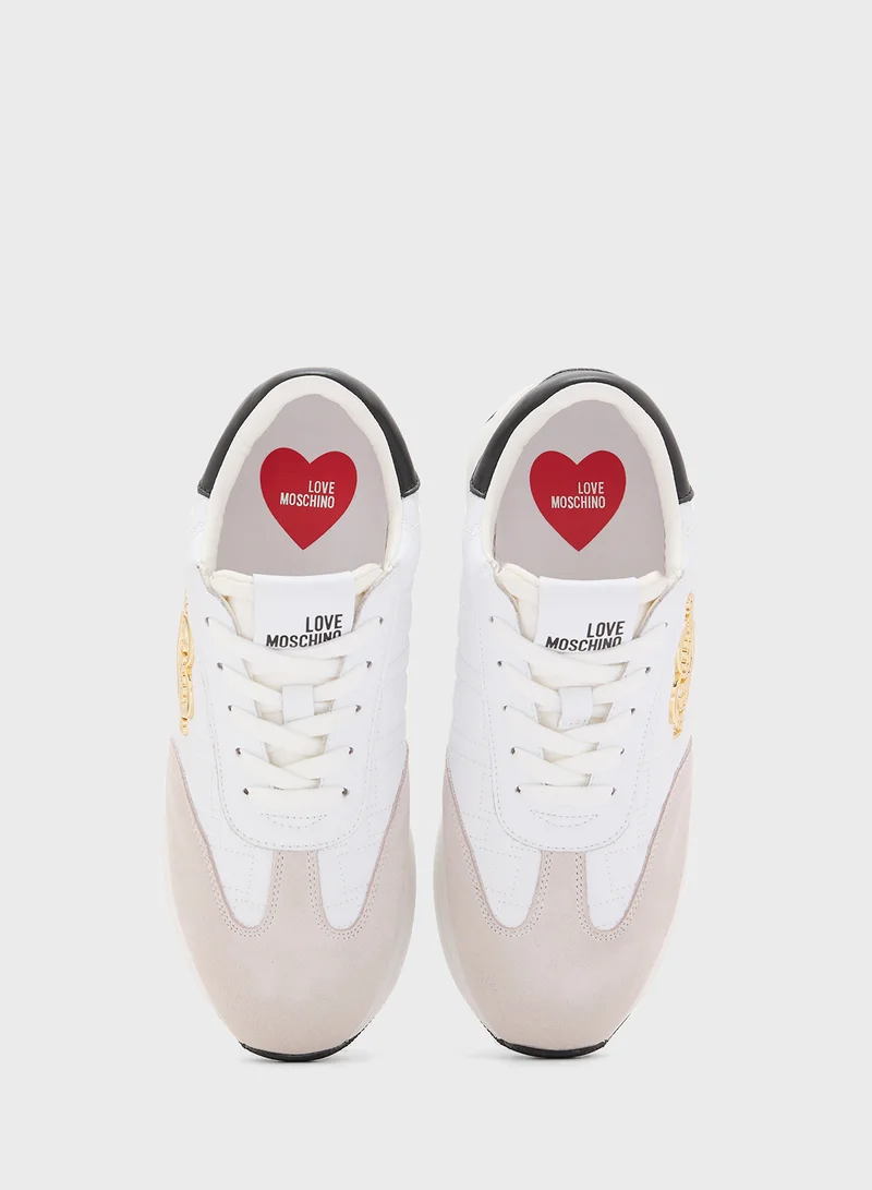 Love Moschino Lace Up Low Top Sneakers