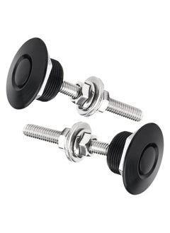 SYOSI Quick Latch Hood Pins, Quick Release Lock Latch Bumper, Bumper Quick Release Latch Fastener Push Button Bonnet 1.25 inch Universal Aluminum Vehicle Quick Latch Hood Pins Locking  - Image 1