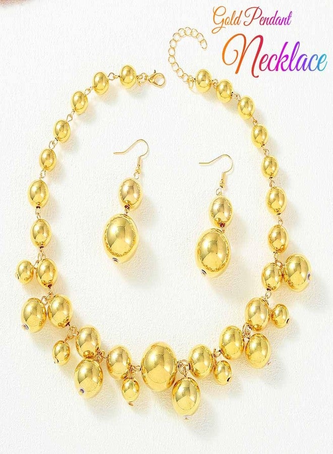 CLOACE Chunky Pearl Choker Necklace Set Gold Beaded Punk Necklaces Dainty Jewelry Accessories for Women (G-A) - Image 2