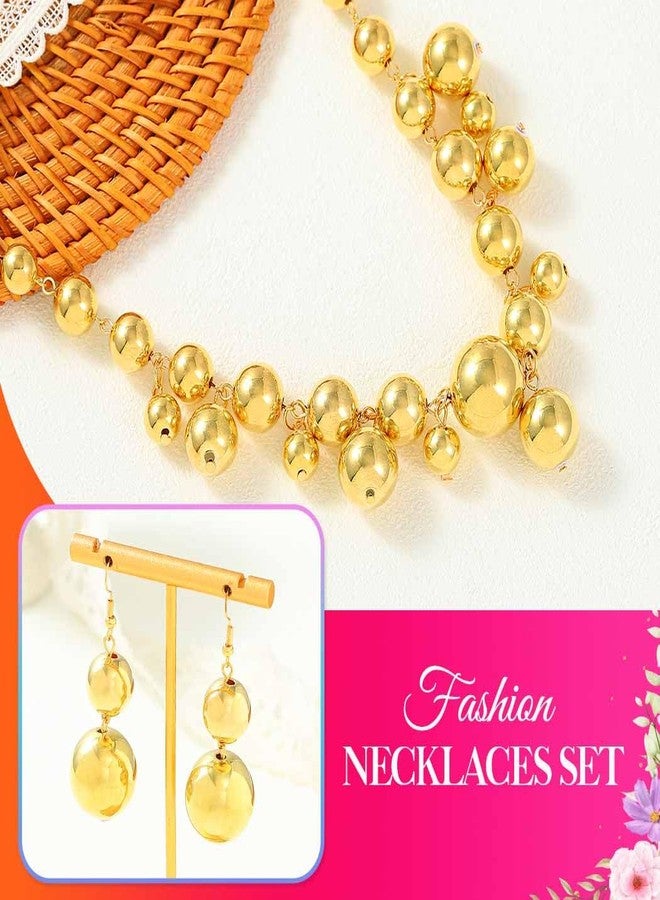 CLOACE Chunky Pearl Choker Necklace Set Gold Beaded Punk Necklaces Dainty Jewelry Accessories for Women (G-A) - Image 5