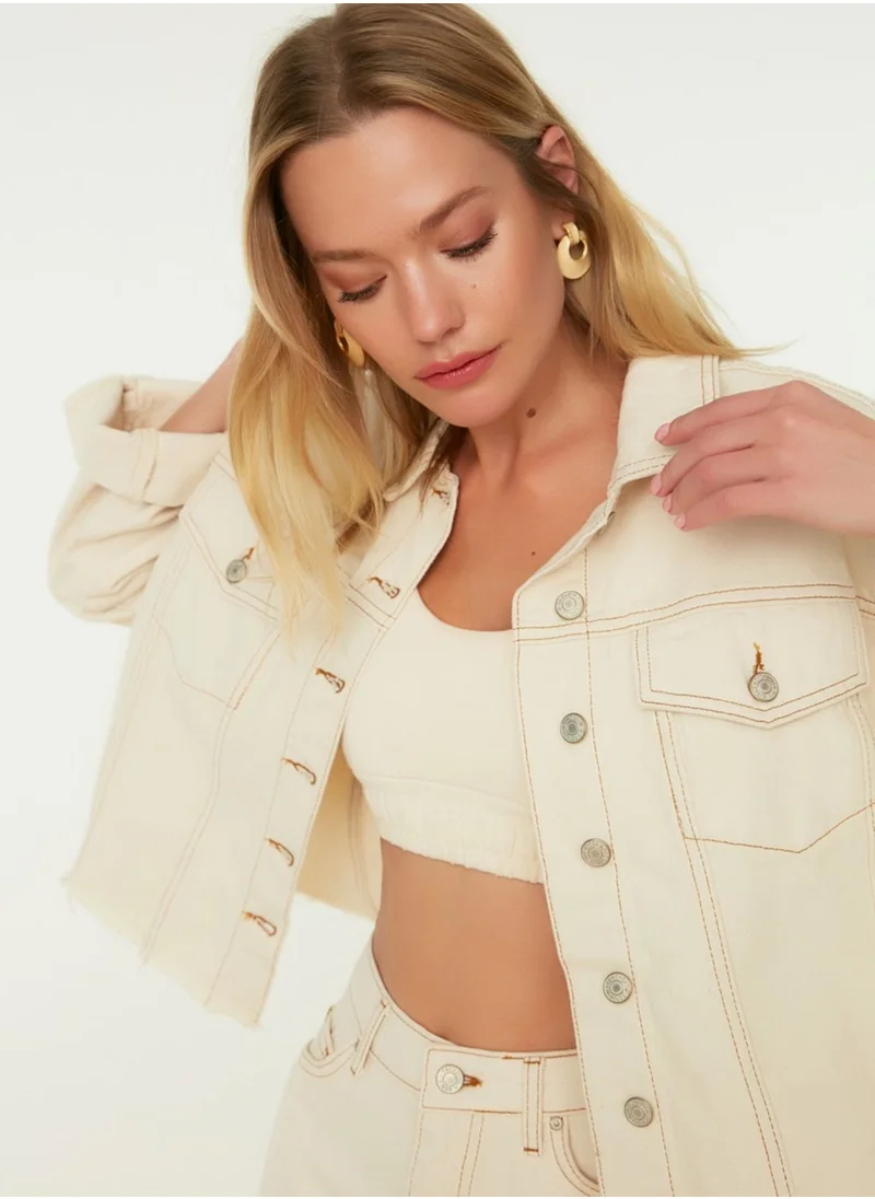 trendyol Denim Crop Jacket