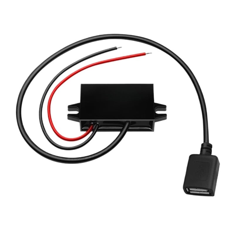 Dual Ear USB DC DC 12V 24V to 5V 3A 15W Step Down Converter Module with Reverse Protection - Image 4