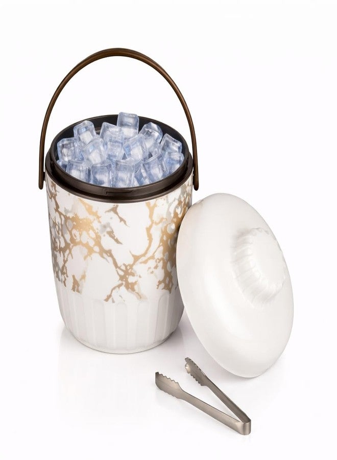 Nabhya Oscar 2 Litre Ice Pail Plastic,Ice Bucket, Insulated ice Box with Stainless Steel Tong Plastic Ice Bucket (Oscar_Grey) - Image 1