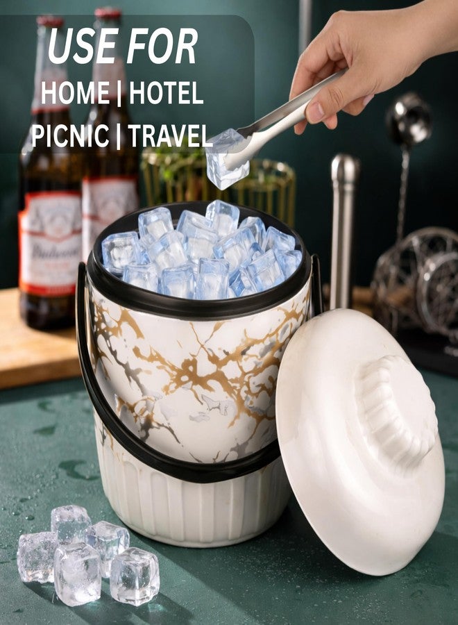 Nabhya Oscar 2 Litre Ice Pail Plastic,Ice Bucket, Insulated ice Box with Stainless Steel Tong Plastic Ice Bucket (Oscar_Grey) - Image 4