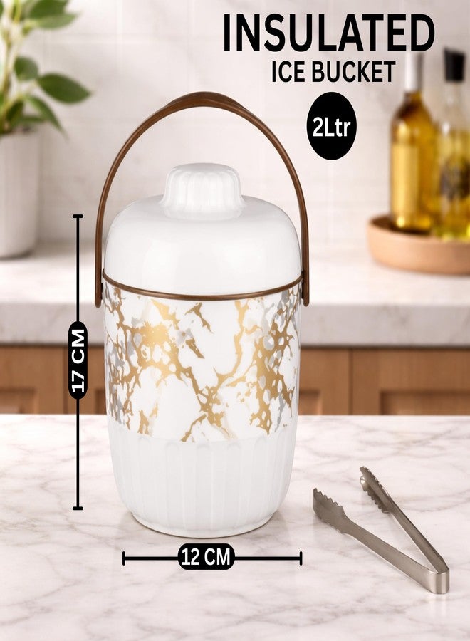 Nabhya Oscar 2 Litre Ice Pail Plastic,Ice Bucket, Insulated ice Box with Stainless Steel Tong Plastic Ice Bucket (Oscar_Grey) - Image 5