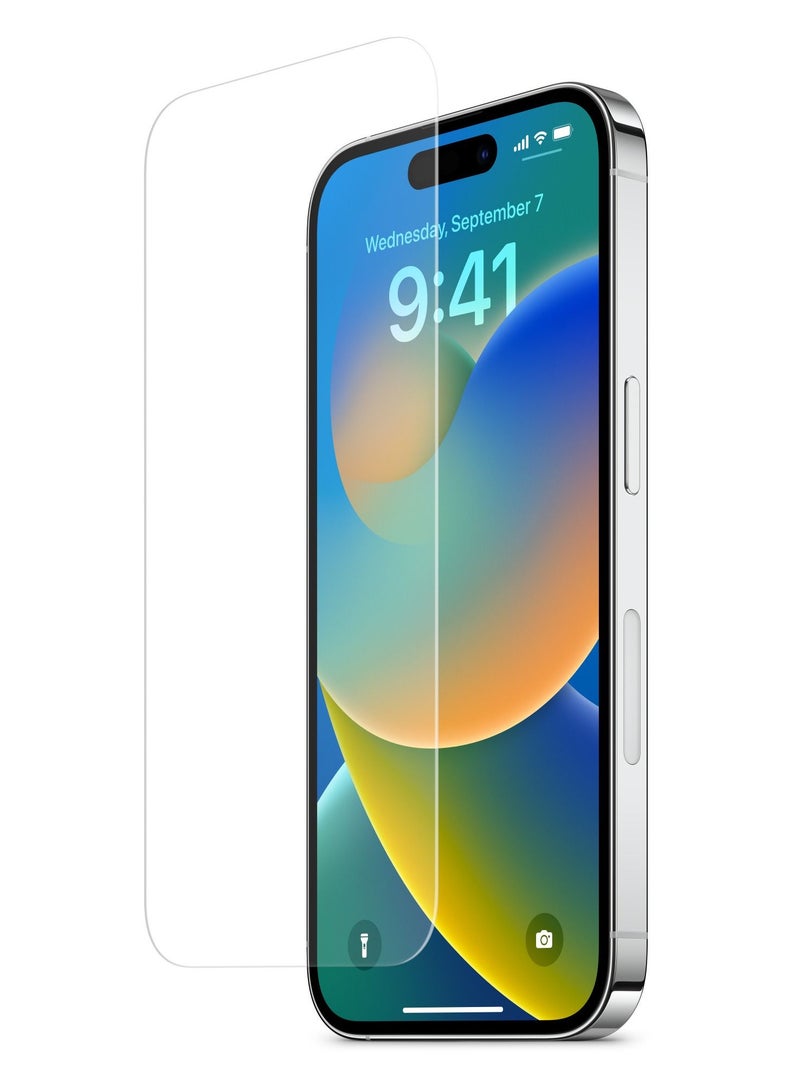 BORTONY Tempered Glass Screen Protector for 14 Pro 6.1 Inch Easy Installation Bubble Free HD Clear Scratch Resistant Anti-Fingerprint Full Screen Coverage Compatible with Apple iPhone 14 Pro - Image 1