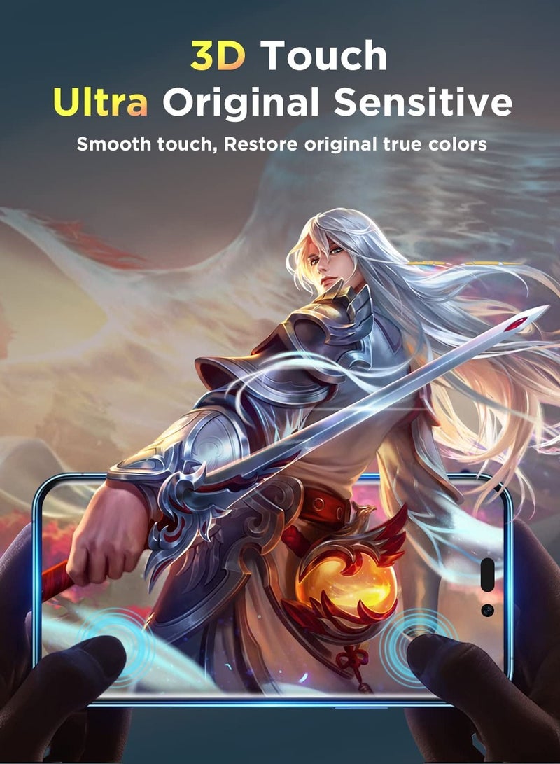 BORTONY Tempered Glass Screen Protector for 14 Pro 6.1 Inch Easy Installation Bubble Free HD Clear Scratch Resistant Anti-Fingerprint Full Screen Coverage Compatible with Apple iPhone 14 Pro - Image 5