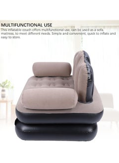 TIGER Inflatable Sofa Bed – Thickened Flocking PVC, Folded Size 100 X 98 X 90cm, 200KG Large Load Capacity – Easy to Store, Coffee Color – Perfect for Traveling, Camping, and Home Use  - Image 5