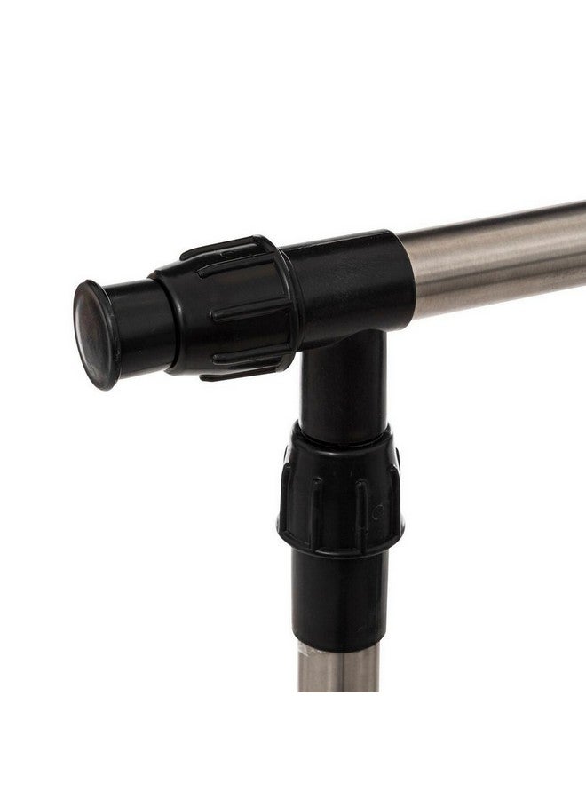 حامل ماكينة تحضير حامل ملابس فينوس قابل للتمديد بسكة واحدة من الستانلستيل باللونين الفضي والأسود، 160 × 43 × 150 سم، 917999073 - Image 4