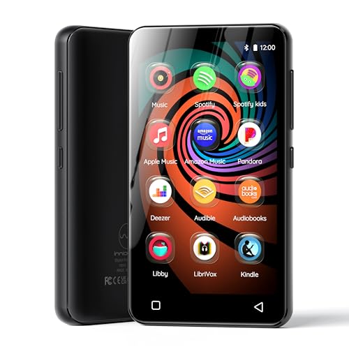 innioasis 160GB MP3 Player with Bluetooth and WiFi, innioasis Music Player with Spotify,Pandora,Amazon Music,4" Touch Screen Android MP4 MP3 Player for Kids with Libby,Audible,Spotify Kids(Black) - Image 1