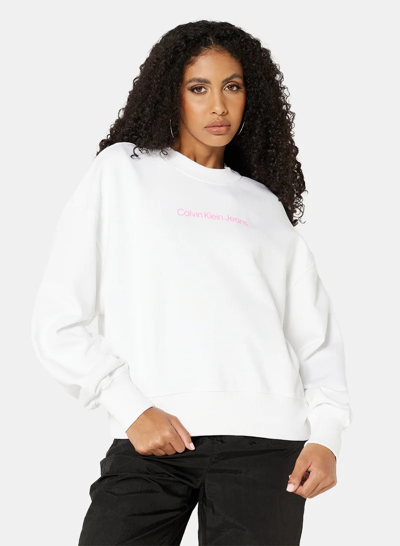 Calvin Klein Jeans Institutional Logo Oversized Sweatshirt
