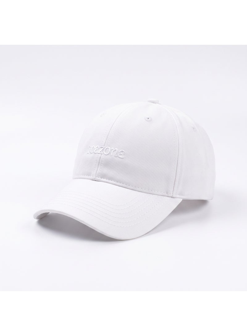 IceZone Cotton Baseball Cap with Adjustable Strap, White - Image 1