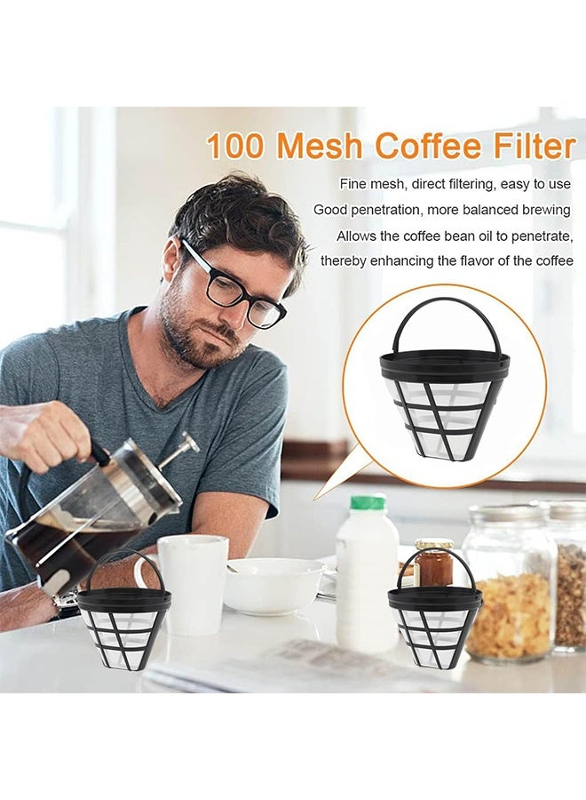 HY Reusable Coffee Filter Baskets, 4Pcs Cone Coffee Maker Filters #4 Replacement Coffee Filters 8-12 Cup, Compatible with Cuisinart Coffee Makers - Image 3
