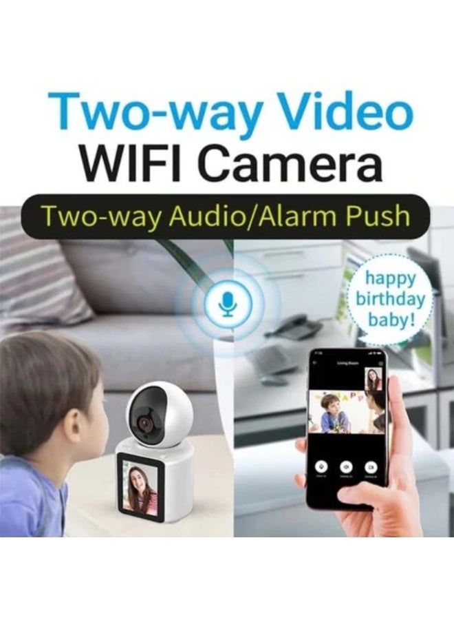 كروني كاميرا Crony C30+ لمكالمات الفيديو بدقة 2K وكاميرا أمان منزلية ذكية مزودة بشاشة 1080 بكسل وجهاز اتصال داخلي في الوقت الفعلي وصوت ثنائي الاتجاه ورؤية ليلية لمراقبة الأطفال ورعاية المسنين - Image 3