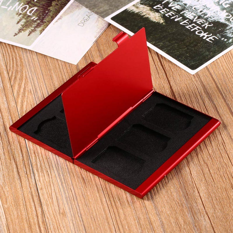 Aluminum SD Card Holder Case Portable Memory Card Storage for 6 Cards - Image 3