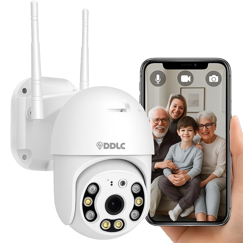 DDLC Full HD 1080P Camera Wi-Fi IP66 PTZ V380 PRO Pan Tilt Surveillance Camera, Two Way Audio/Motion Detection/Best Night Vision/Waterproof CCTV/Support Upto 64GB SD (ptz) - Image 1