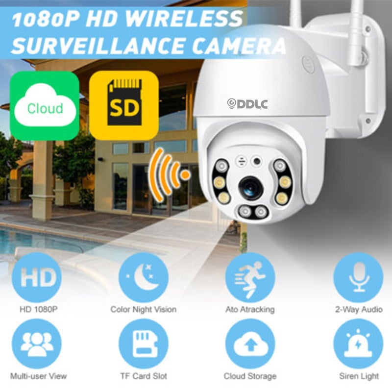 DDLC Full HD 1080P Camera Wi-Fi IP66 PTZ V380 PRO Pan Tilt Surveillance Camera, Two Way Audio/Motion Detection/Best Night Vision/Waterproof CCTV/Support Upto 64GB SD (ptz) - Image 3
