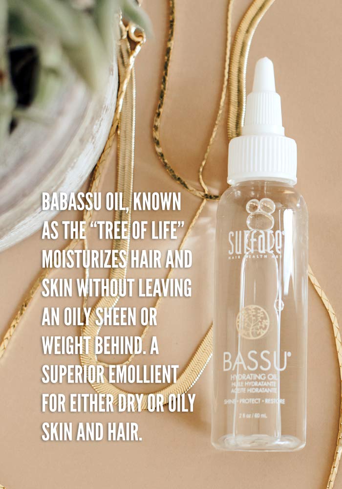 Surface Hair - Bassu Moisture Hydrating Oil- Restore, Moisturize, Detangle & Soften - 8 fl oz - Image 4